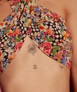 Ready-to-Wear Deidre Halter Scarf Top Tops