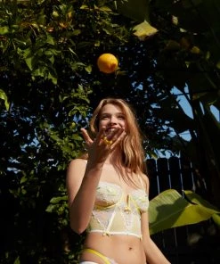 Victorias Secret Lemon Daisy Bustier 12 Victorias Secret Lemon Daisy Bustier