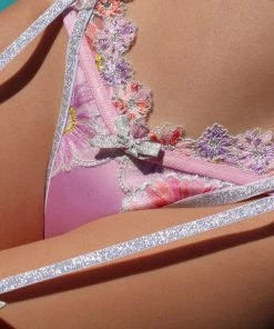 Victorias Secret Aster Embroidery Garter New