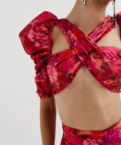 Ready-to-Wear Alia Cross Front Crop Top