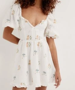 Ready-to-Wear Yolanda Puff Sleeve Mini Dress