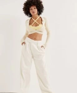 Knitz Mona Cropped Polo Sweater Tops
