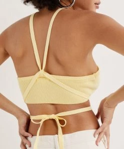 KNITZ Jourdin Tie Crop Top Tops