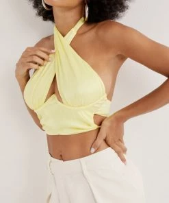 Ready-to-Wear Rana Cross Front Crop Top