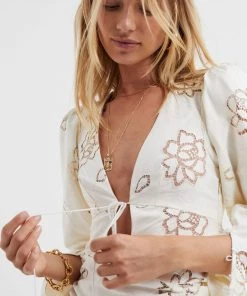 Ready-to-Wear Renee Bell Sleeve Mini Dress Little White Dresses