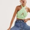 Ready-to-Wear Tops Rana Cross Front Crop Top
