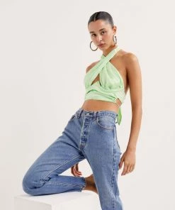 Ready-to-Wear Tops Rana Cross Front Crop Top