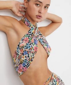 Ready-to-Wear Deidre Halter Scarf Top Tops