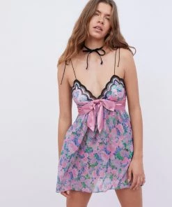 Victorias Secret Odette Floral Slip Dress Lingerie