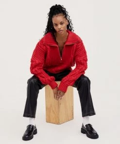 Knitz Knitwear Andie Zip Front Sweater