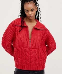 Knitz Knitwear Andie Zip Front Sweater