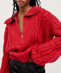 Knitz Knitwear Andie Zip Front Sweater