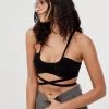Knitz Tops Jourdin Tie Crop Top