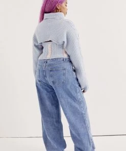 Knitz Paige Layered Turtleneck Sweater