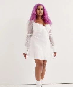 Ready-to-Wear Gabrielle Puff Sleeve Mini Dress Curve Styles