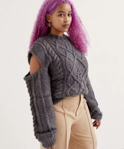 Knitz Andie Cut-Out Sweater