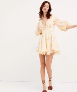 Ready-to-Wear Rue Puff Sleeve Mini Dress New