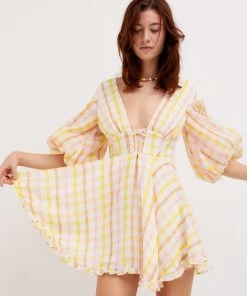 Ready-to-Wear Rue Puff Sleeve Mini Dress New