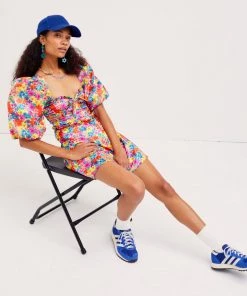 Ready-to-Wear Merrill Puff Sleeve Mini Dress Curve Styles