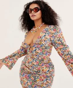 Ready-to-Wear Curve Styles June Bell Sleeve Mini Dress