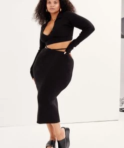 Knitz Bottoms Mona Midi Skirt