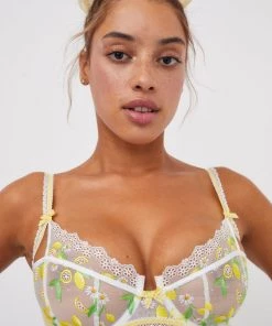 Victorias Secret Lemon Daisy Underwire Bra New