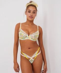 Victorias Secret Lemon Daisy Underwire Bra New