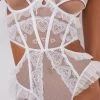Victorias Secret Lace Heart Embroidery Teddy Lingerie