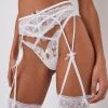 Victorias Secret Lingerie Lace Heart Embroidery Garter Belt