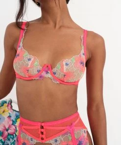 Victorias Secret Shimmer Zinnia Embroidery Underwire Bra