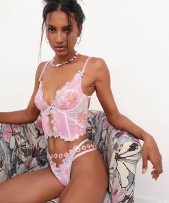 Victorias Secret Aster Embroidery Bustier New