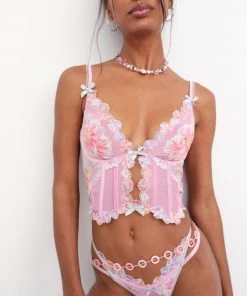 Victorias Secret Aster Embroidery Bustier New