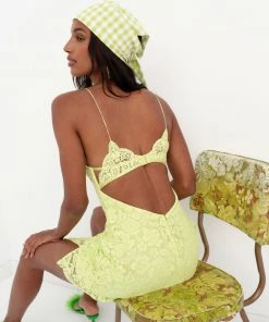 Victorias Secret Creamsicle Lace Slip Dress