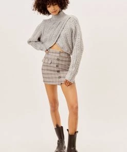 Knitz Sale Amelia Cross Front Turtleneck