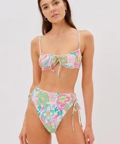 Swim Capri Floral High Waist Bottom
