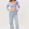 Knitz Knitwear Celeste Twist Front Crop Sweater