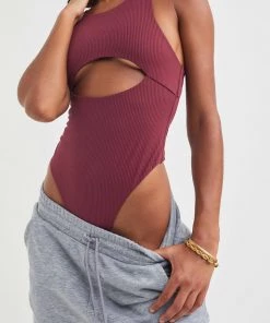 For Love & Leisure Rib Keyhole Bodysuit