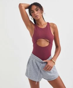 For Love & Leisure Rib Keyhole Bodysuit