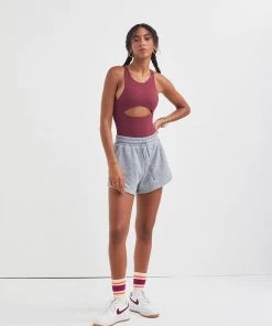 For Love & Leisure Rib Keyhole Bodysuit