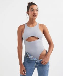 For Love & Leisure Rib Keyhole Bodysuit