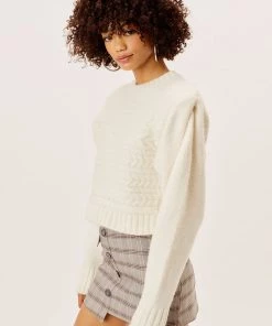Knitz Sale Dominique Shoulder Pad Sweater