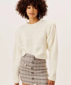 Knitz Sale Dominique Shoulder Pad Sweater