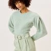 Knitz Dominique Shoulder Pad Sweater Sale