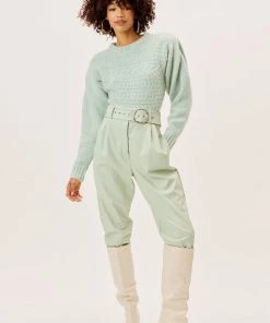 Knitz Dominique Shoulder Pad Sweater Sale