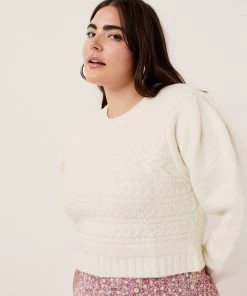 Knitz Sale Dominique Shoulder Pad Sweater
