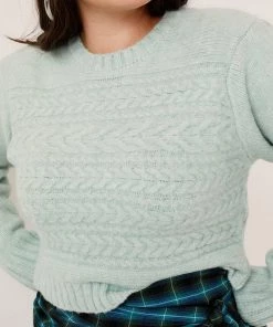 Knitz Dominique Shoulder Pad Sweater Sale