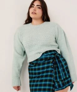 Knitz Dominique Shoulder Pad Sweater Sale