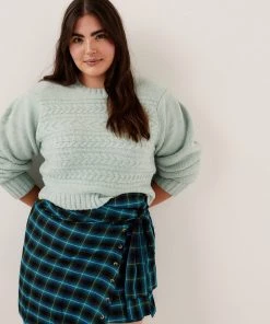 Knitz Dominique Shoulder Pad Sweater Sale