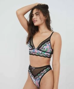 Victorias Secret Lingerie Odette Floral High-waist Thong Panty