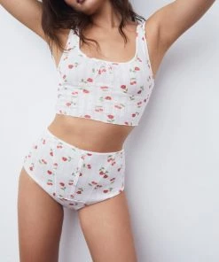 Victorias Secret Lingerie Cherry Roses Top